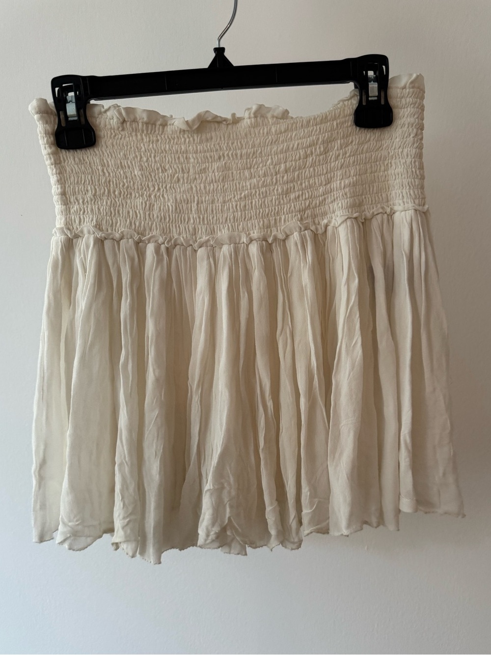 Isabel Marant etoile Smocked Waist Cream Mini Skirt